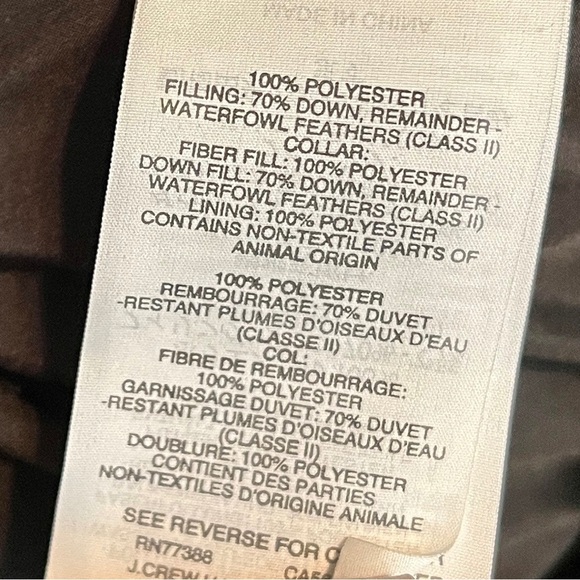 J. Crew Excursion Down Fill Quilted Puffer Vest with Pockets size XL Black - Picture 6 of 7